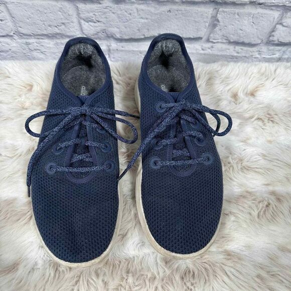 Allbirds Mens 9 Tree Runners Blue Mesh Lace Up Sneakers - Picture 2 of 6